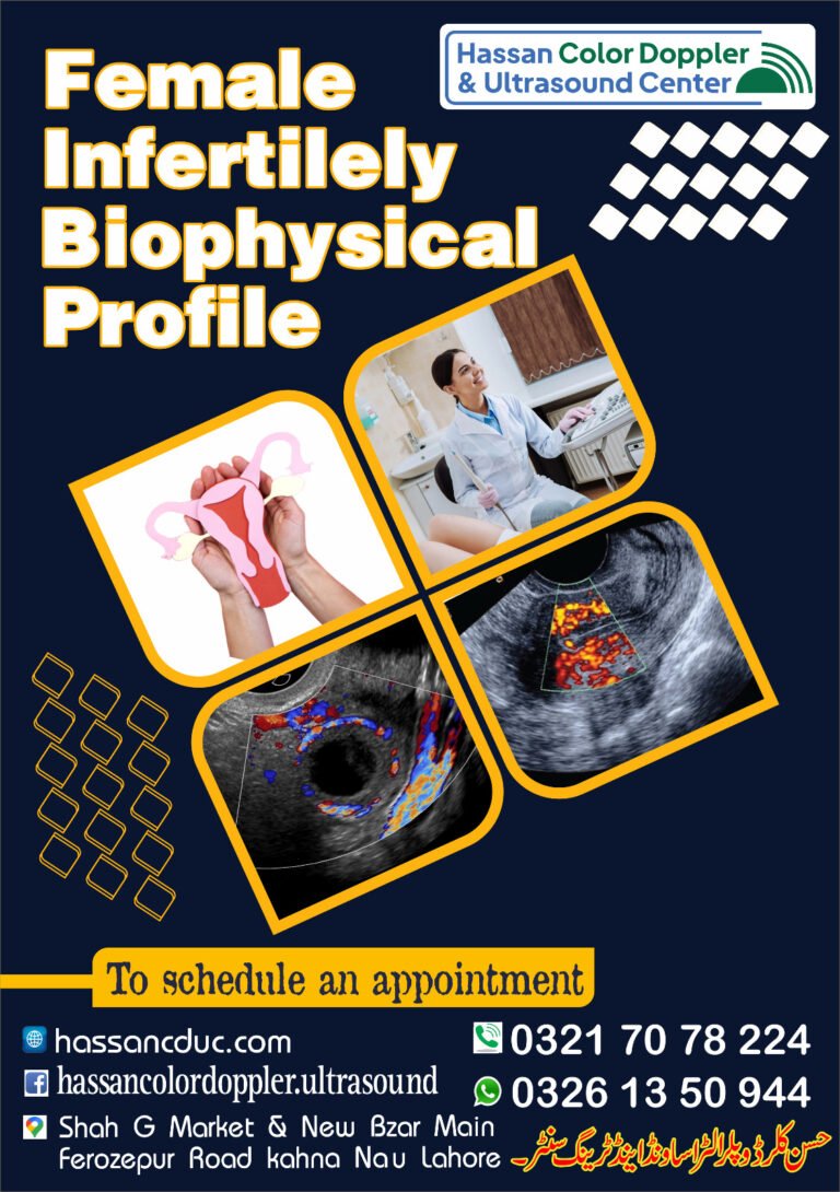 Female Infertility Biophysical Profile - - Hassan Color Doppler & Ultrasound Center - Kahna Nau, Lahore